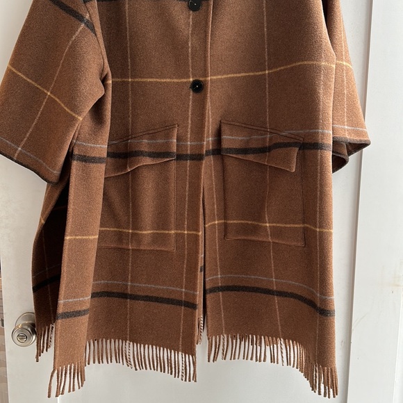CLOSED Official Plaid Poncho-Style Coat NWT - Picture 3 of 8